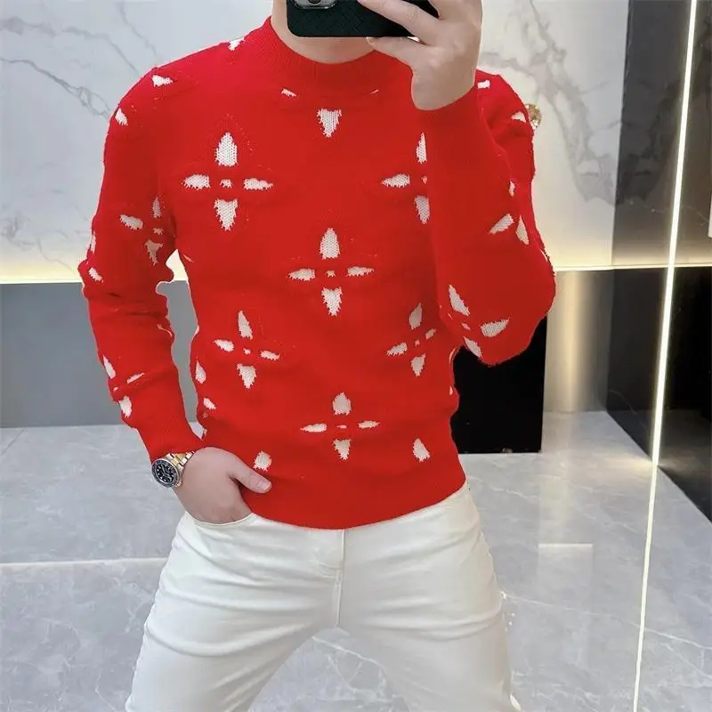 

Модный брендовый круглый вязаный свитер Ne Long Sve Slim Fit, мужская база, осень-зима, Новое поступление, модный базовый слой