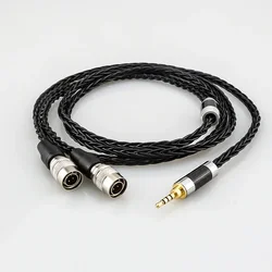 8cores Audio Cable 5N OCC Silver Plated Copper Headphone Upgrade for Dan Clark Mr Speakers Ether Alpha Dog Prime