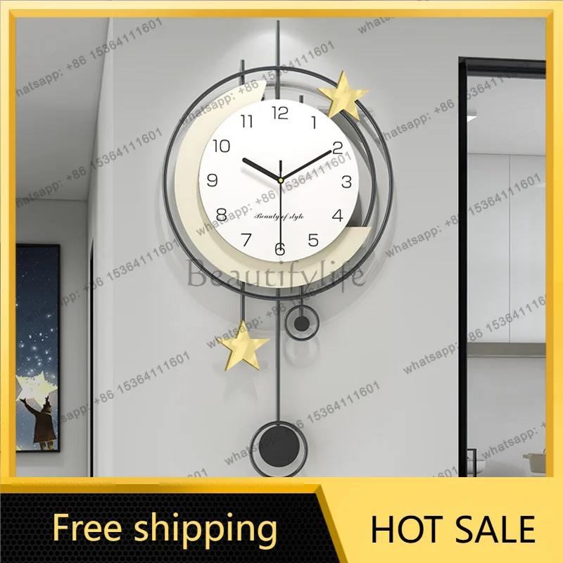 LJY Silent Wall Clock for Restaurant Large Modern Easy to Read for Cafe Kitchen Office Commercial Use