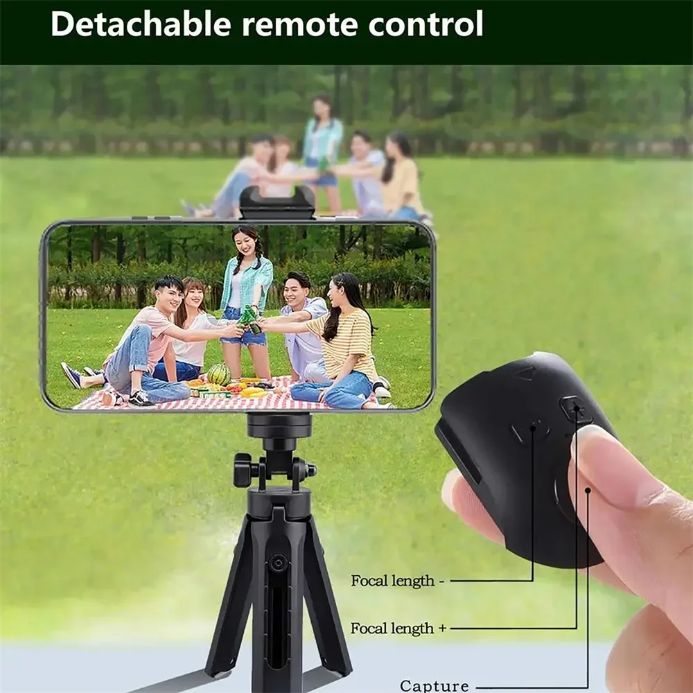 قبضة كاميرا ثلاثية الوظائف - مثبت يدوي + جهاز تحكم عن بعد بلوتوث + حامل حذاء بارد عالمي للهواتف الذكية iOS/Android
