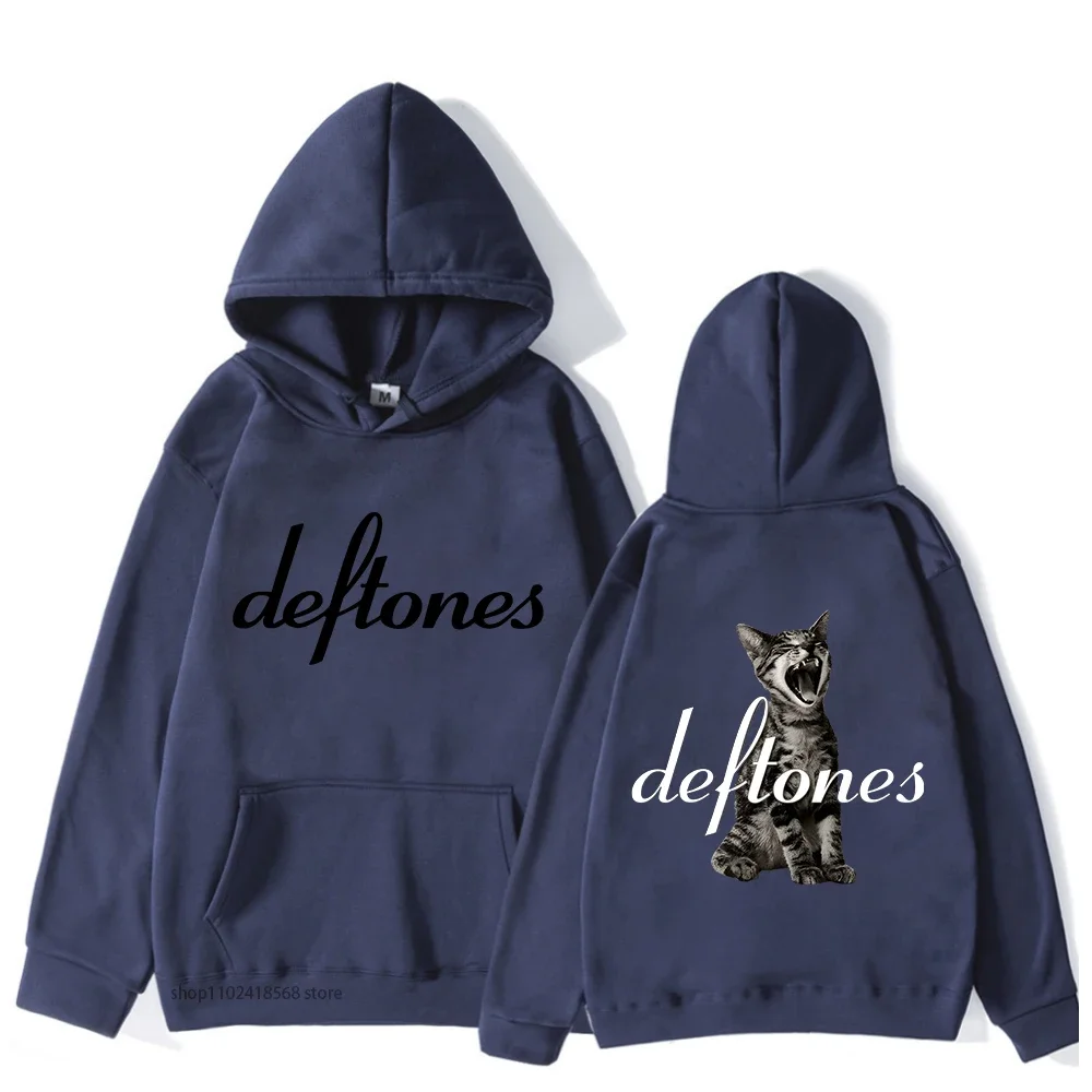 Deftones Hoodies Men Around The Fur Tour Band  Sweatshirt Women Retro Grunge Streetwear Unisex Long Sleeve Winter Hooded Clothes