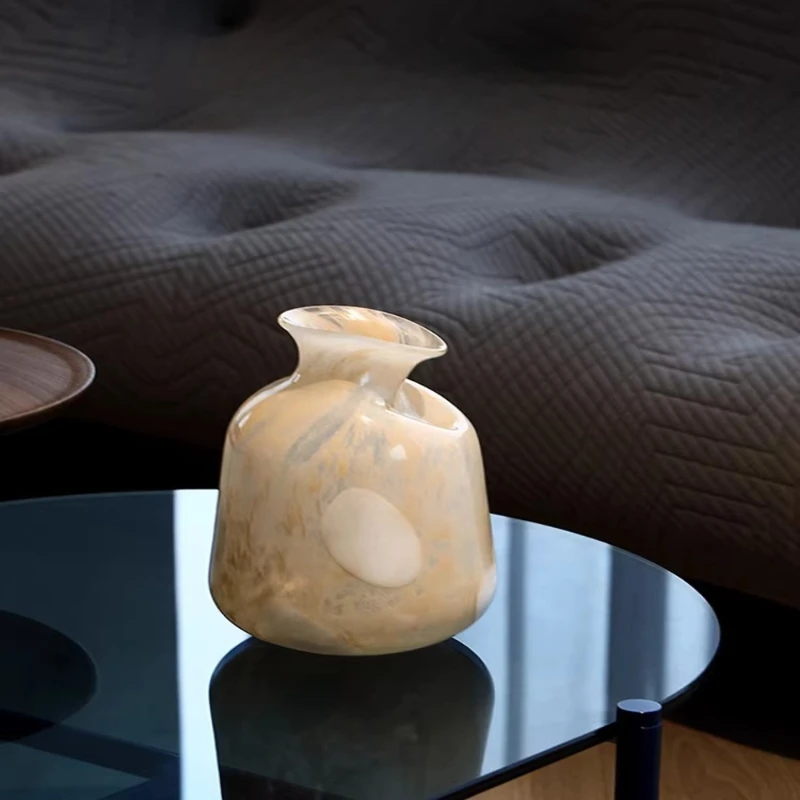 Vase light luxury modern simple style home living room ornament glass flower arrangement bottle