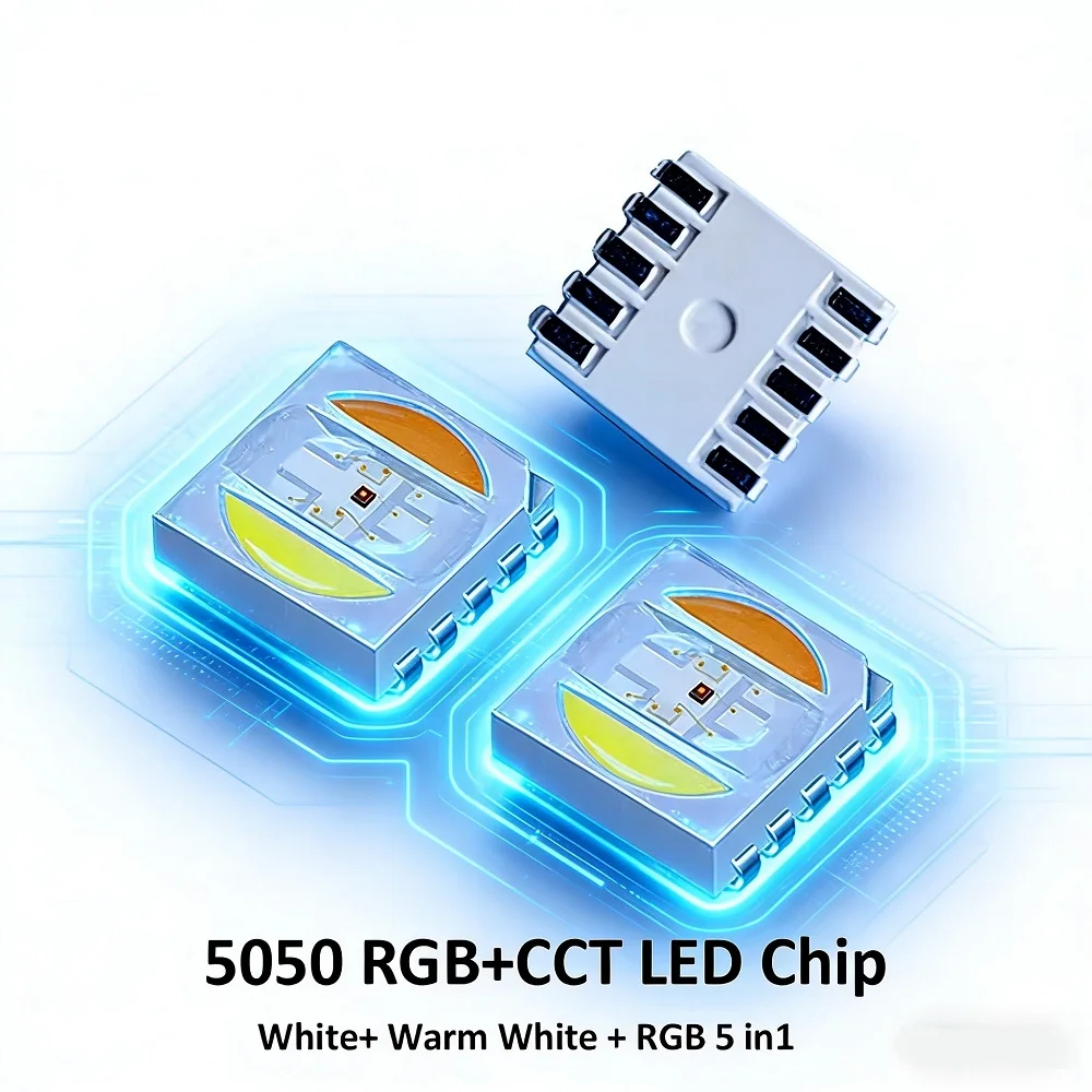 SMD 5050 RGB+CCT 10Pin LED Chip 5050 RGBW WW  light beads 5050  Beads White+ Warm White + RGB 5 in 1 Chip emitting diode