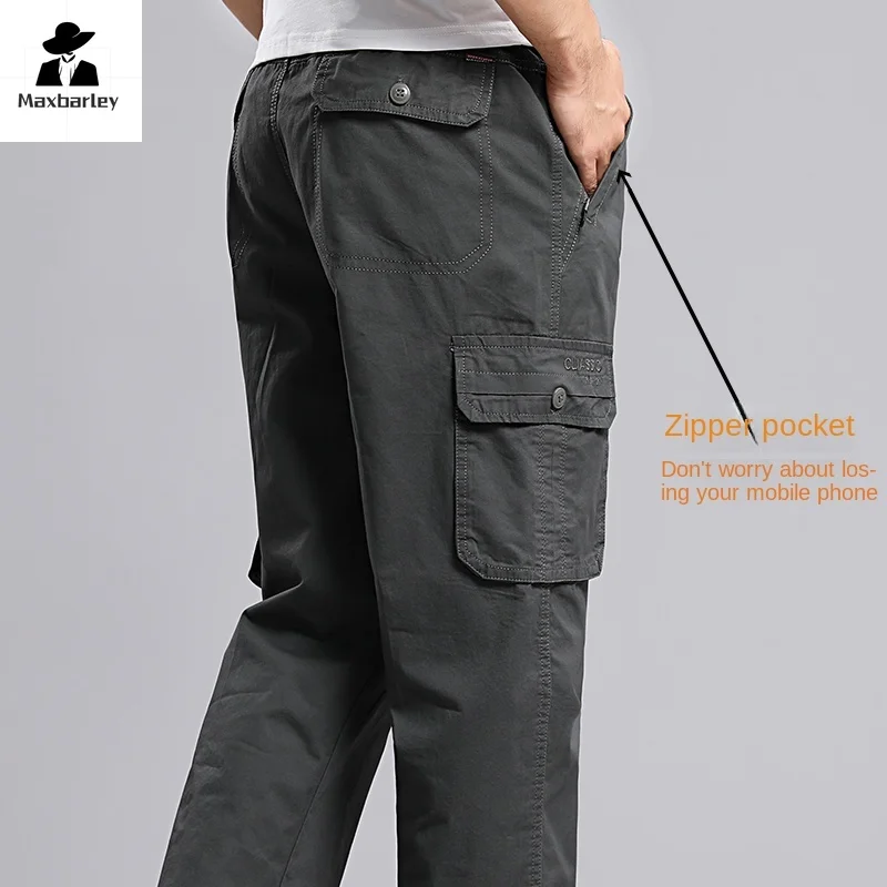 6XL City Tactical Cargo Pants Men's Classic Retro Hiking Hunting Sports Jogging Pants New Spring Pure Cotton Multi Pocket Pants
