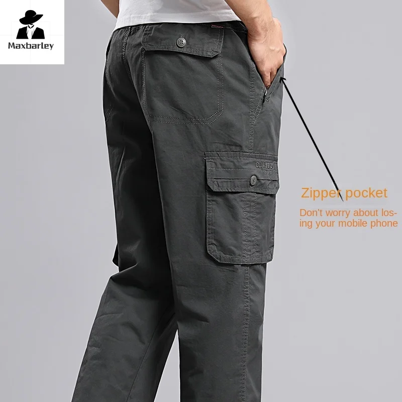 Pantalones Cargo tácticos para hombre, pantalón clásico Retro de algodón puro con múltiples bolsillos, ideal para senderismo, caza, deportes, trotar, novedad de primavera, 6XL