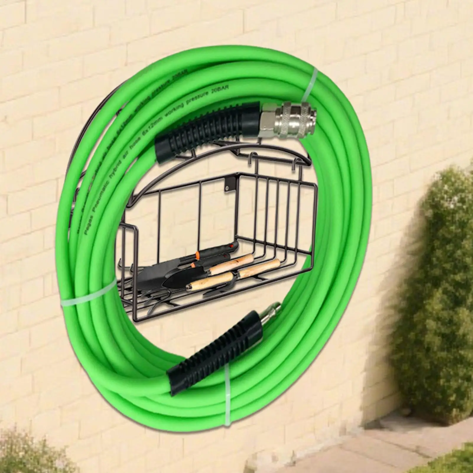 Hose Hanger Wall Mount Garden Hose Holder Wall Mount Heavy Duty Pipe Shelf Rack for Outdoor Pool Extension Cords Garage Outside