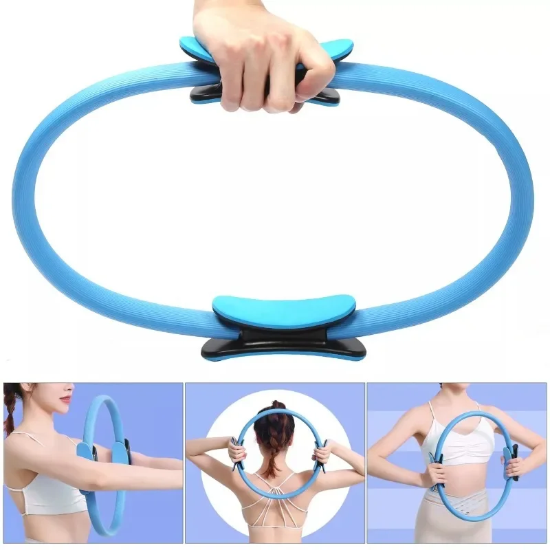 Women Yoga Pilates Circles Home Gym Equipments Yoga Pilates Accessories Fitness Hoop Inner Thigh Exerciser Yoga Wheel Sports