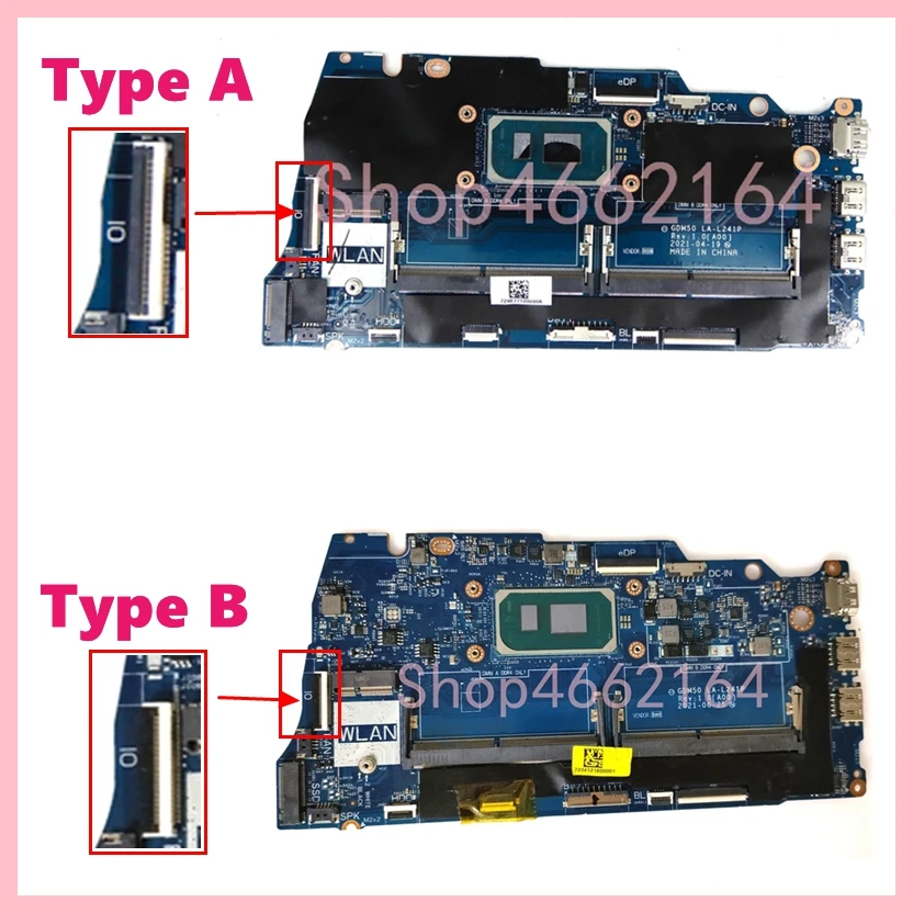 LA-L241P With i3/i5/i7-11th Gen CPU Laptop Motherboard For Dell Inspiron 15 3511 Vostro 15 3510 Notebook Mainboard Tested OK