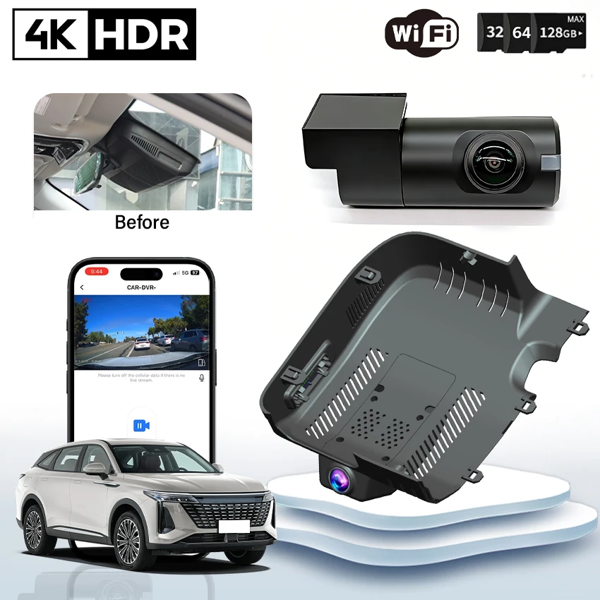 

Plug and play 4K 2160P Dash Cam For Chery Exeed RX Yaoguang Omoda C9 9 2023-2026 Car DVR DashCam Camera Night Vision Recorder
