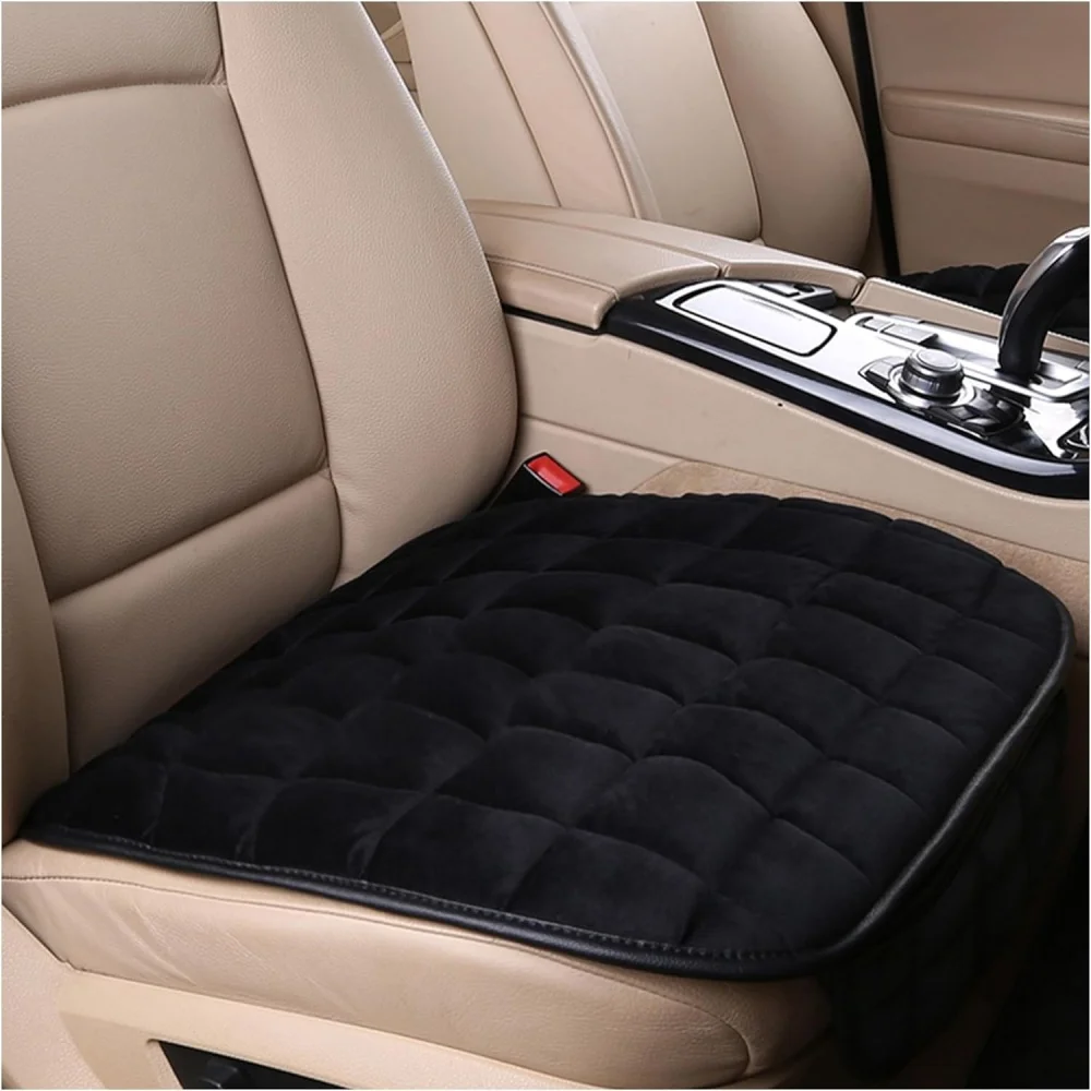 

Car Seat Cushion Autumn Winter Essentials Soft Plush with Storage Pocket For Comfortable Driving Car Interior Accessories