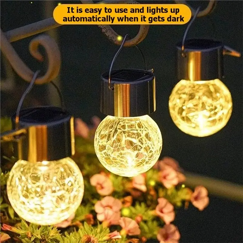 TFORU-Hanging Solar Lights Outdoor Waterproof LED Landscape Lighting For Garden Yard Patio Fence Tree Decor Lights B