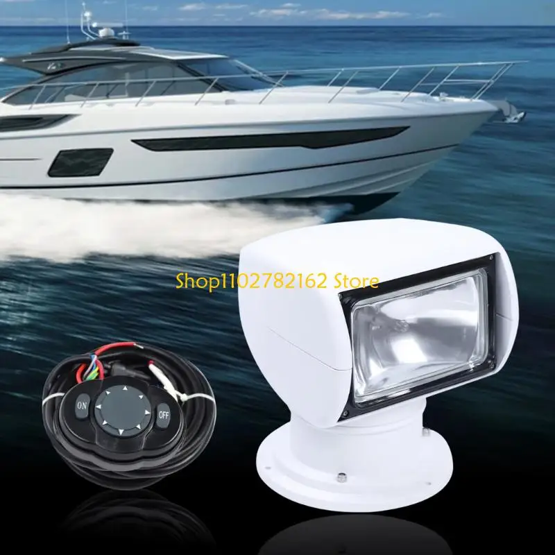 

547B 2500 Marine Grade 12V 24V 100W Halogen Lamp Searchlight with 72° Vertical and 360° Horizontal Rotation for Boats