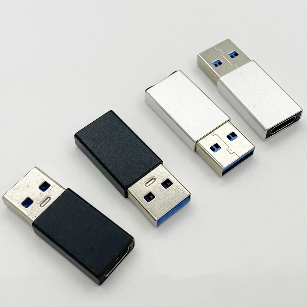 1/2/5Pcs Type C Female Jack To USB 3.0 Male Plug Charger Converter Connector Type-C Computer Data Transmission Conversion Heads