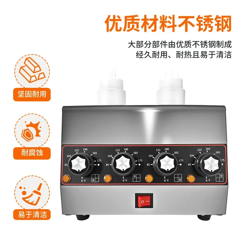 Double head sauce insulation machine, chocolate sauce melting furnace jam peanut sesame paddle heating insulation