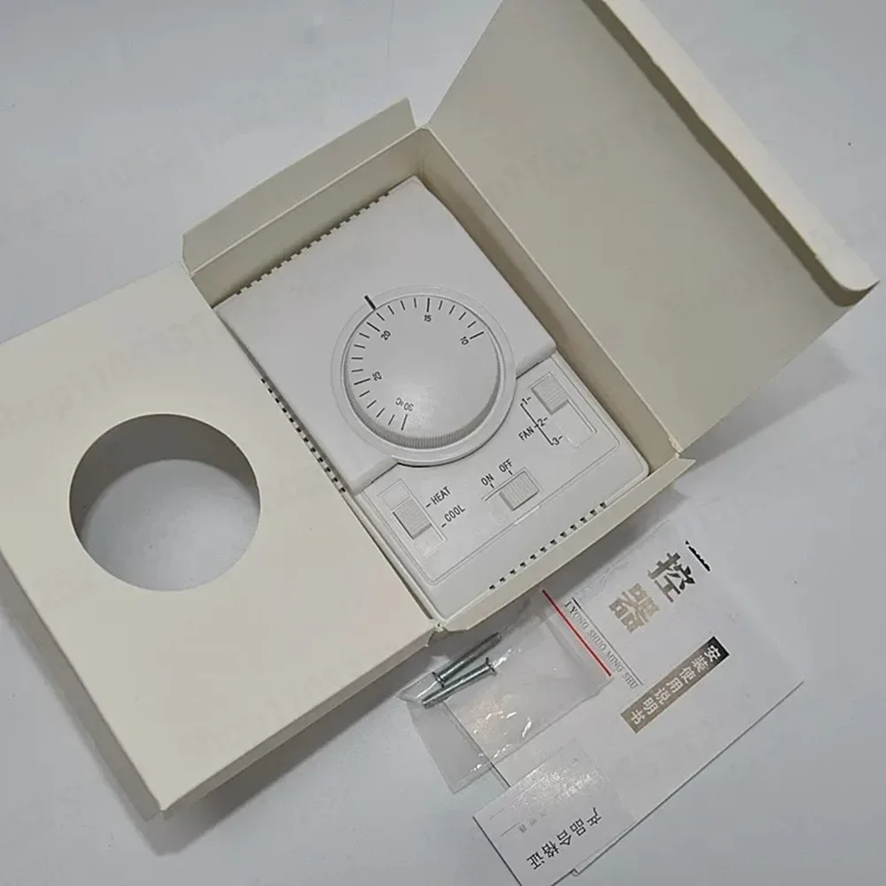 Fan Coil Mechanical Thermostat Knob Switch Panel Three Speed Switch Central Air Conditioning Controller