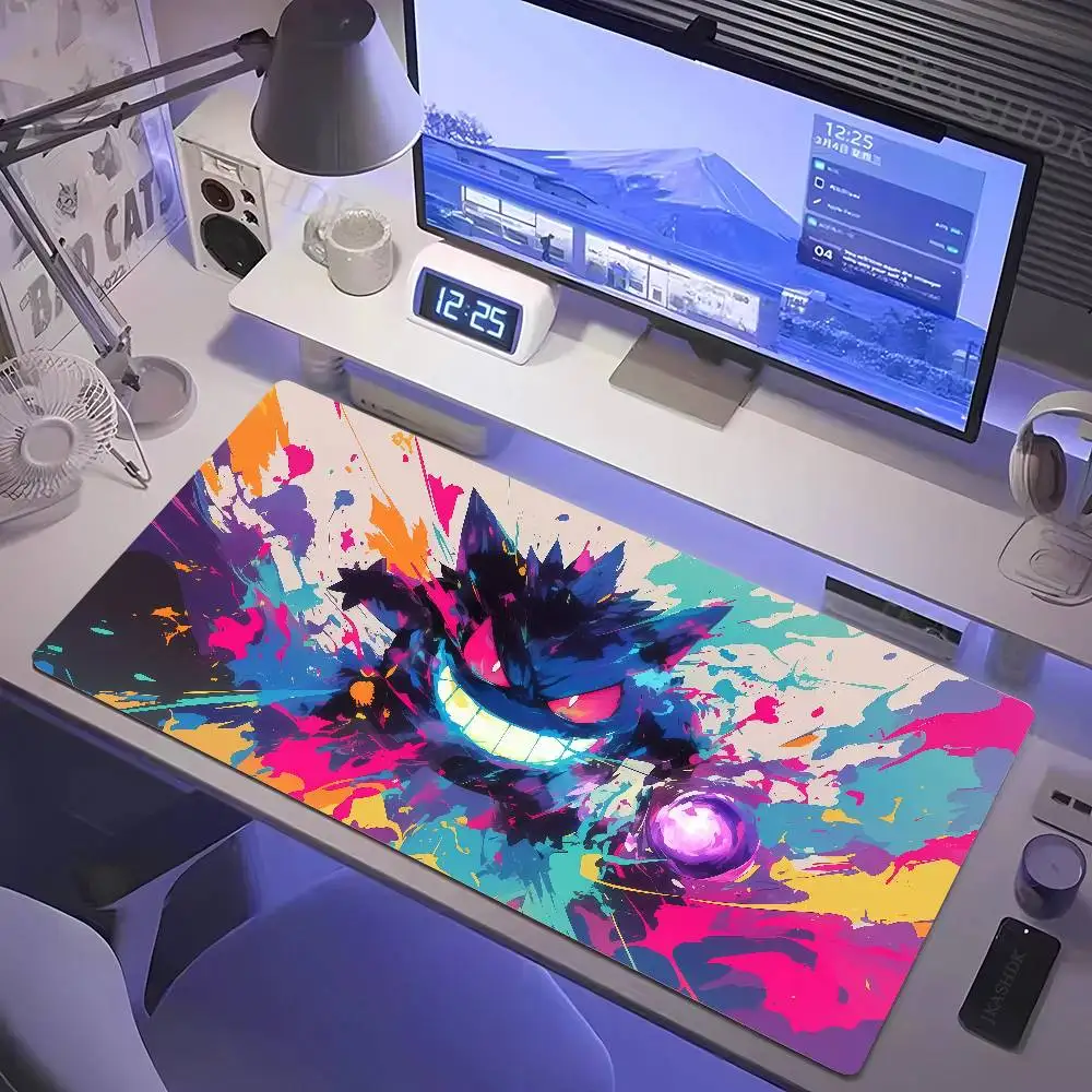 Pokemon Lucario Gaming Mouse Pad Large Desk Mat 2MM Stitched Edge Non Slip Rubber Base Keyboard Pad Office Laptop Table Decor