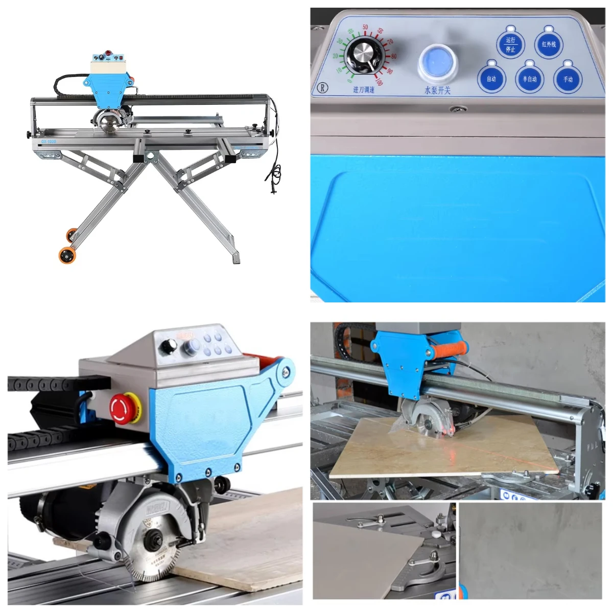 2026 New STR QXZ-ZD Series Automatic Porcelain Ceramic Tile Floor Bricks Cutter Core Motor Comp