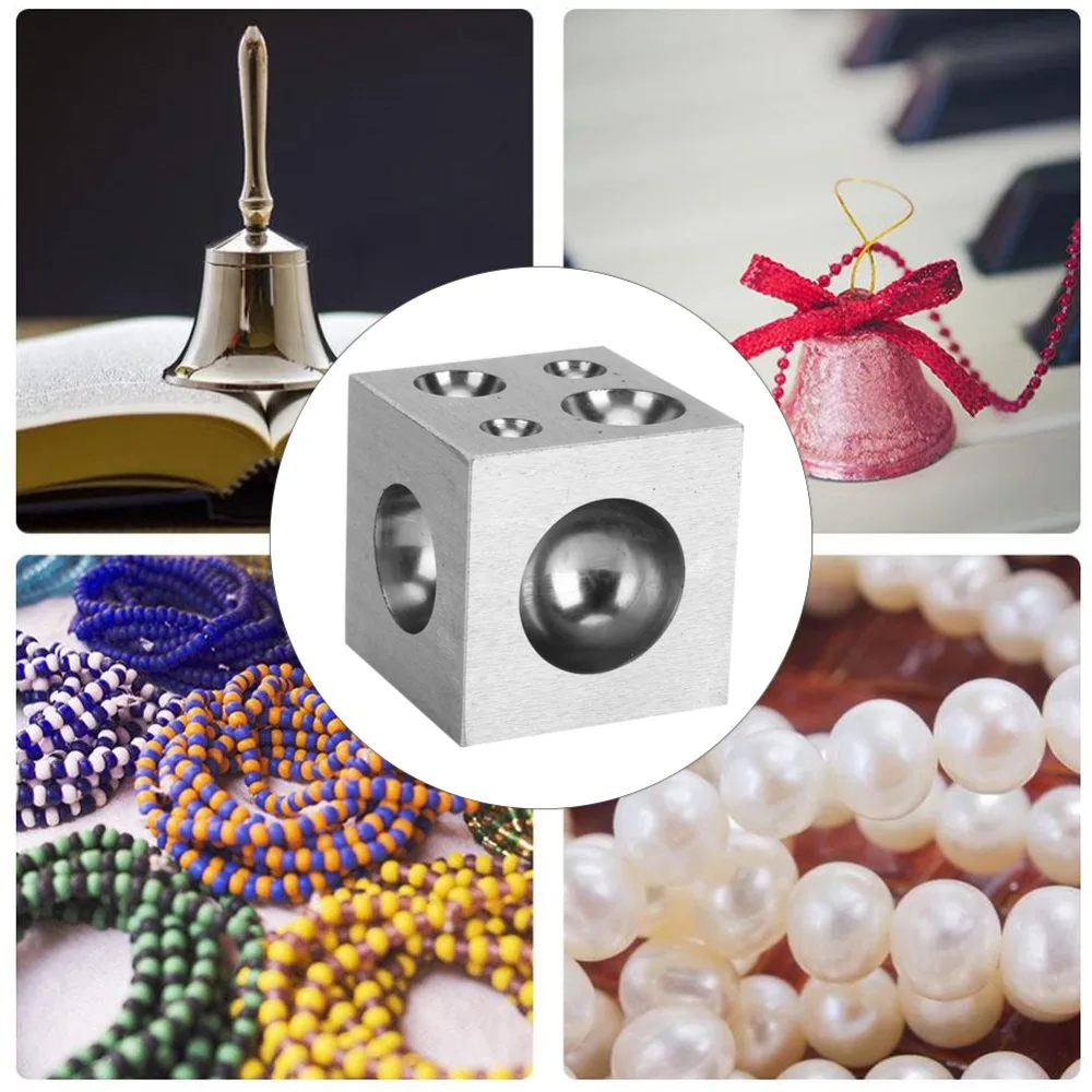 

Professional Square Shape Doming Block Metal Material Durable Dapping Punch Semi Circle Precision Jewelry Tool Metal Forming