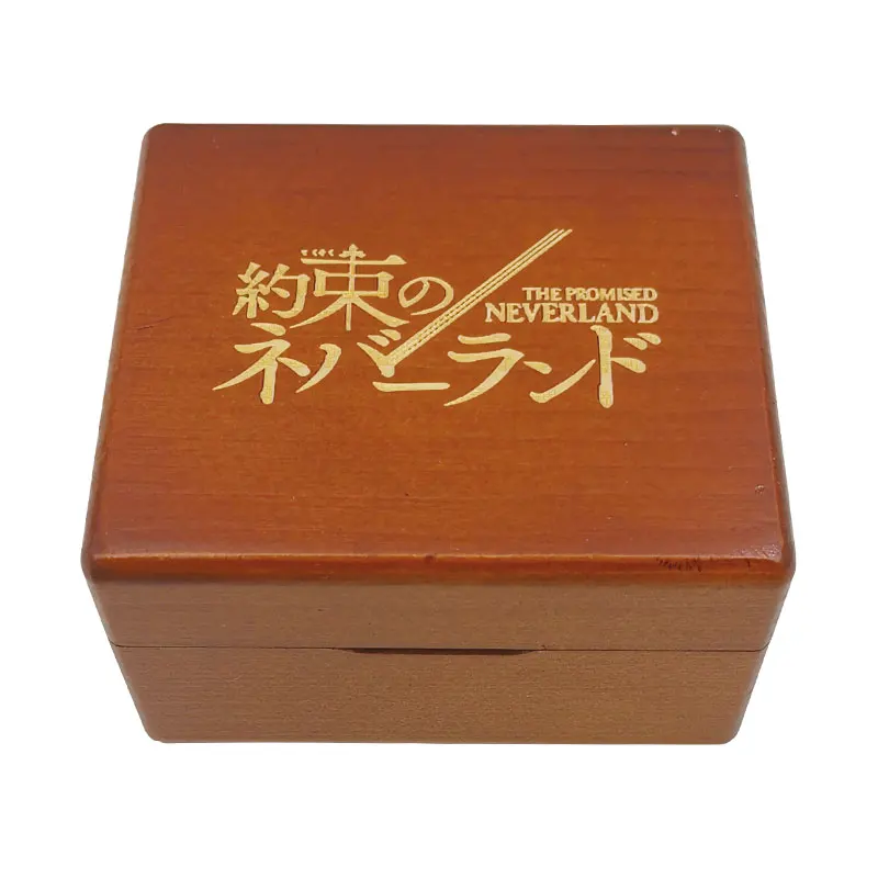 Anime The Promised Neverland Solid Wood Redwood Laser Music Box Home Decoration Holiday Party Gift For friends