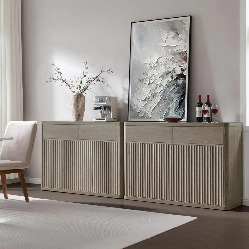 

Buffet Cabinet with Storage - Storage Cabinet Sideboard with Doors & Shelves Accent Credenza Buffet Table with 4 Drawer