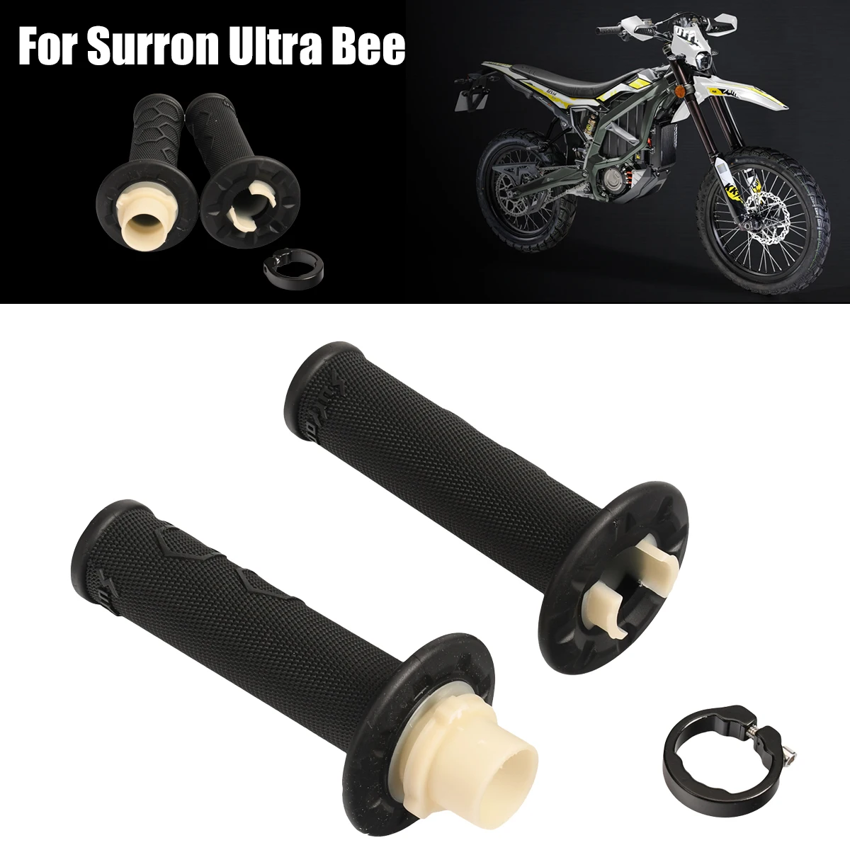 

SURRON Ultra Bee Pit Dirt Bike Throttle Handlebar Motorcycle Grip Rubber Cover Original for SUR RON SUR-RON 23mm Motocross Parts