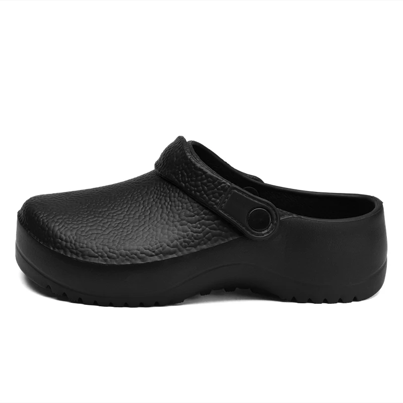 

Men's EVA Sandals Summer Large Black Kitchen Anti-Slip Work Shoes Waterproof Oil-Repellent Chef Shoes