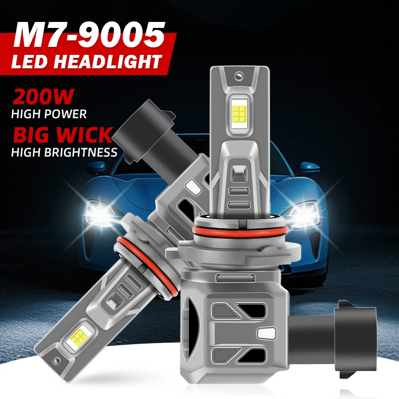 2 Stück helle LED-Autoscheinwerfer, ultrahelle Scheinwerfer, 20000 lm, hohes Lumen, 6500 K, Weiß, 3570 CSP-Chip, 9005 HB3 9006 HB4