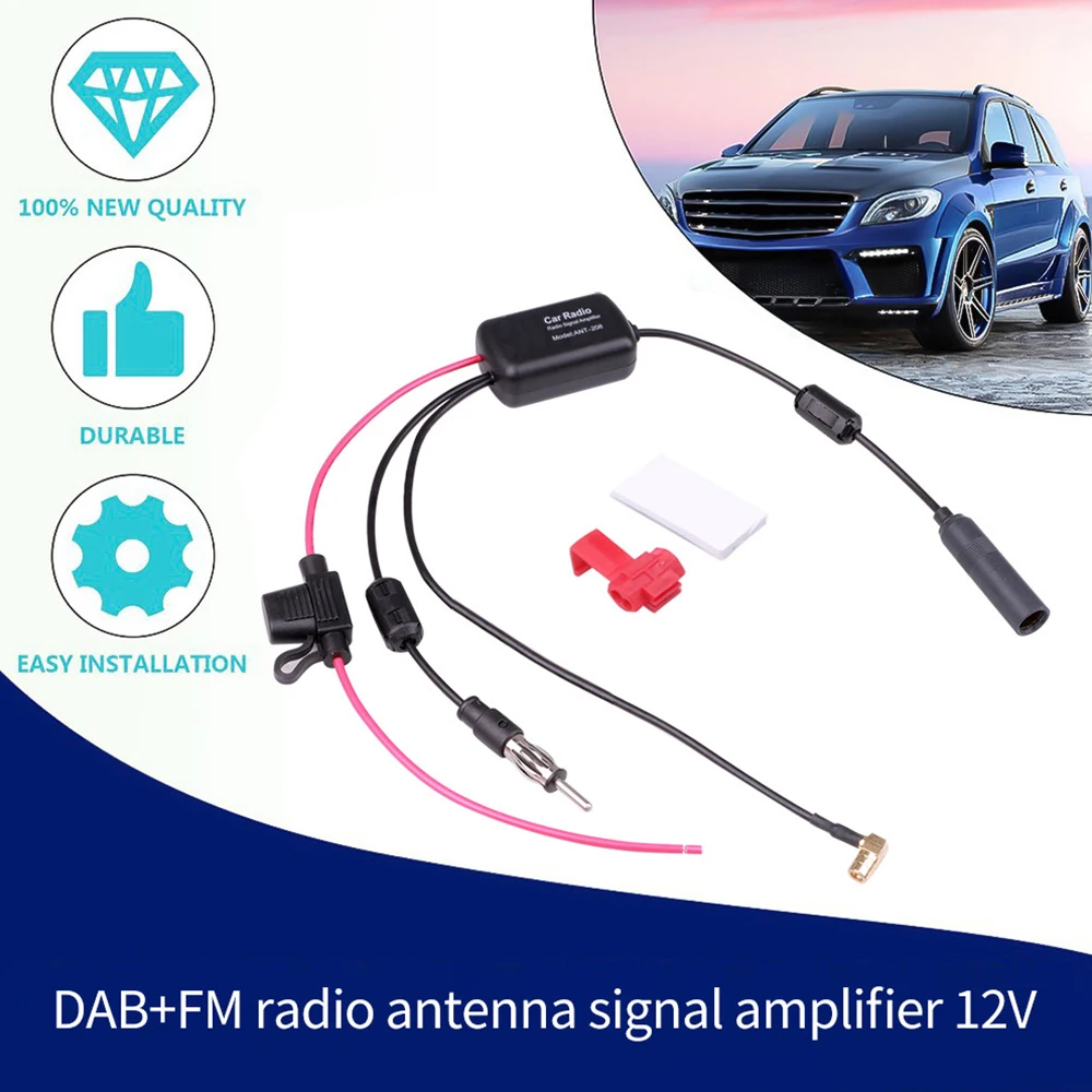 

DAB + FM + Автомобильная стерео антенна разделитель кабеля адаптер 12 В усилитель радиосигнала антенна усилитель сигнала FM/AM автомобильные аксессуары