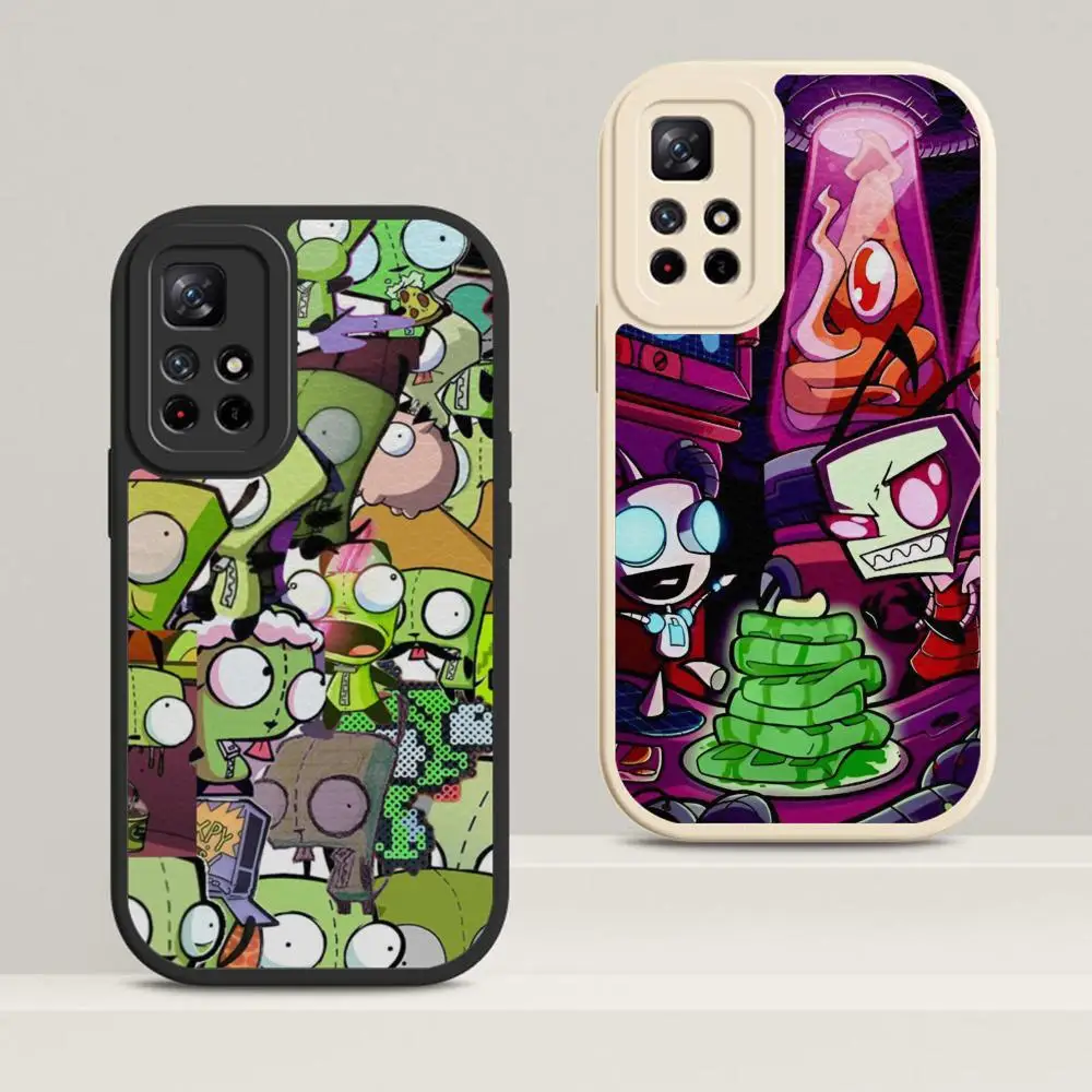 Anime To I-Invader Z-Zim MAISTO Phone Case Lambskin Case For Xiaomi Redmi 8 11 12 T Pro 10 11 12 Poco 11i 12X Ultra