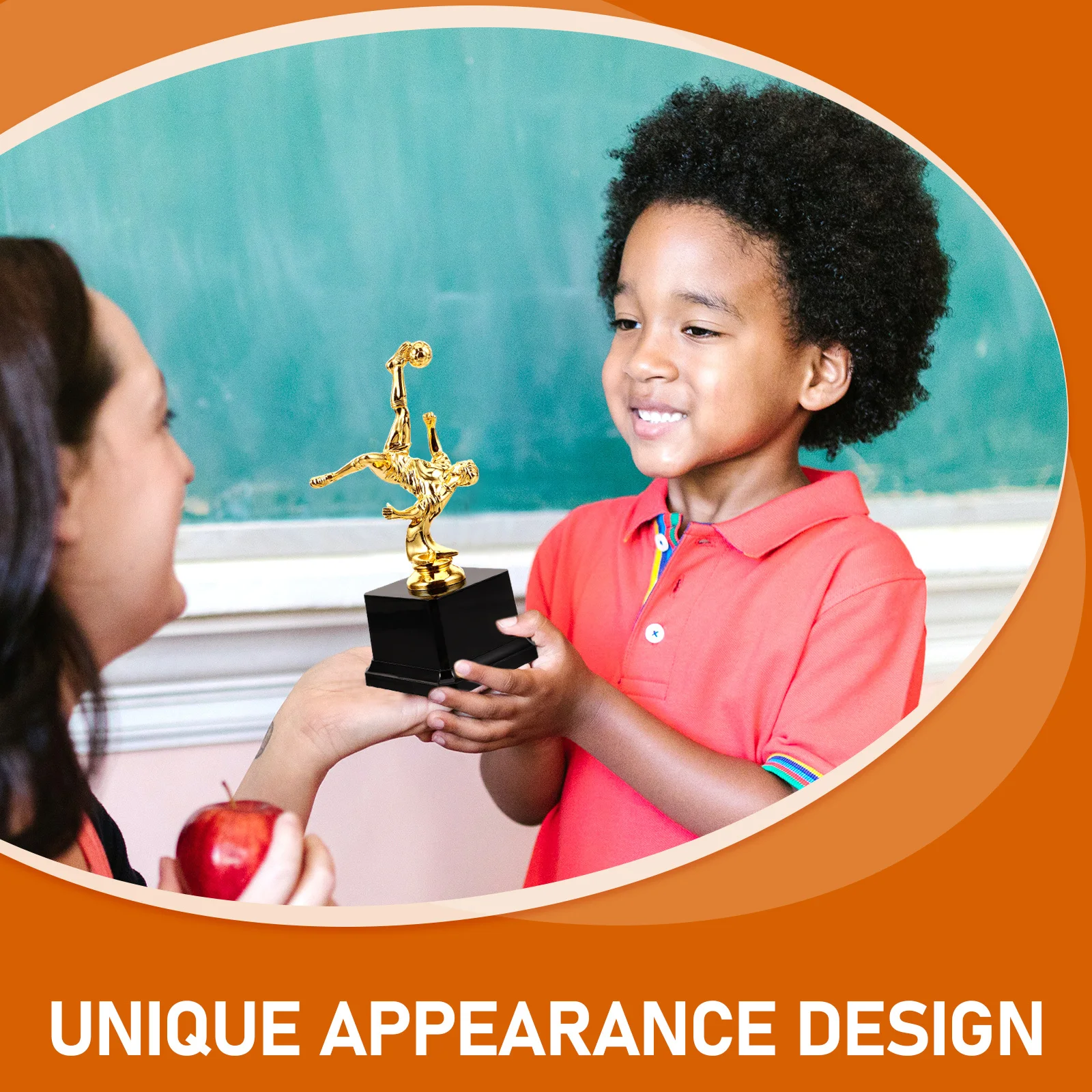 

Нежный футбольный трофей, пластиковая награда для спортивных соревнований, вечерние подарки, украшение для школьных мероприятий, маленький кубок трофея