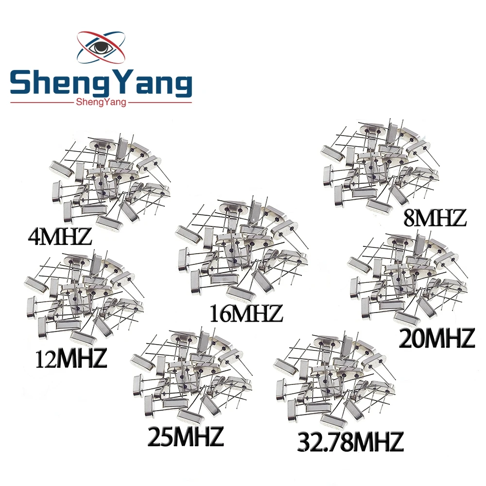 TZT 10PCS 4Mhz 6Mhz 8Mhz 12Mhz 16Mhz 20Mhz 24Mhz 4.000mhz 8.000mhz Quartz Crystal Resonator Passive Oscillator HC 49S New