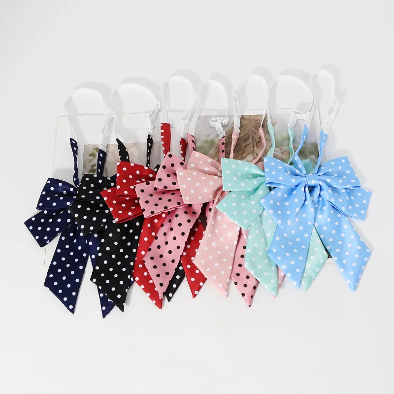 Preppy Chic New Polka Dot JK Bowties Women College Student Girls Swallowtail Bow Ties Uniform Sailor Suit Anime Cosplay Bowknot