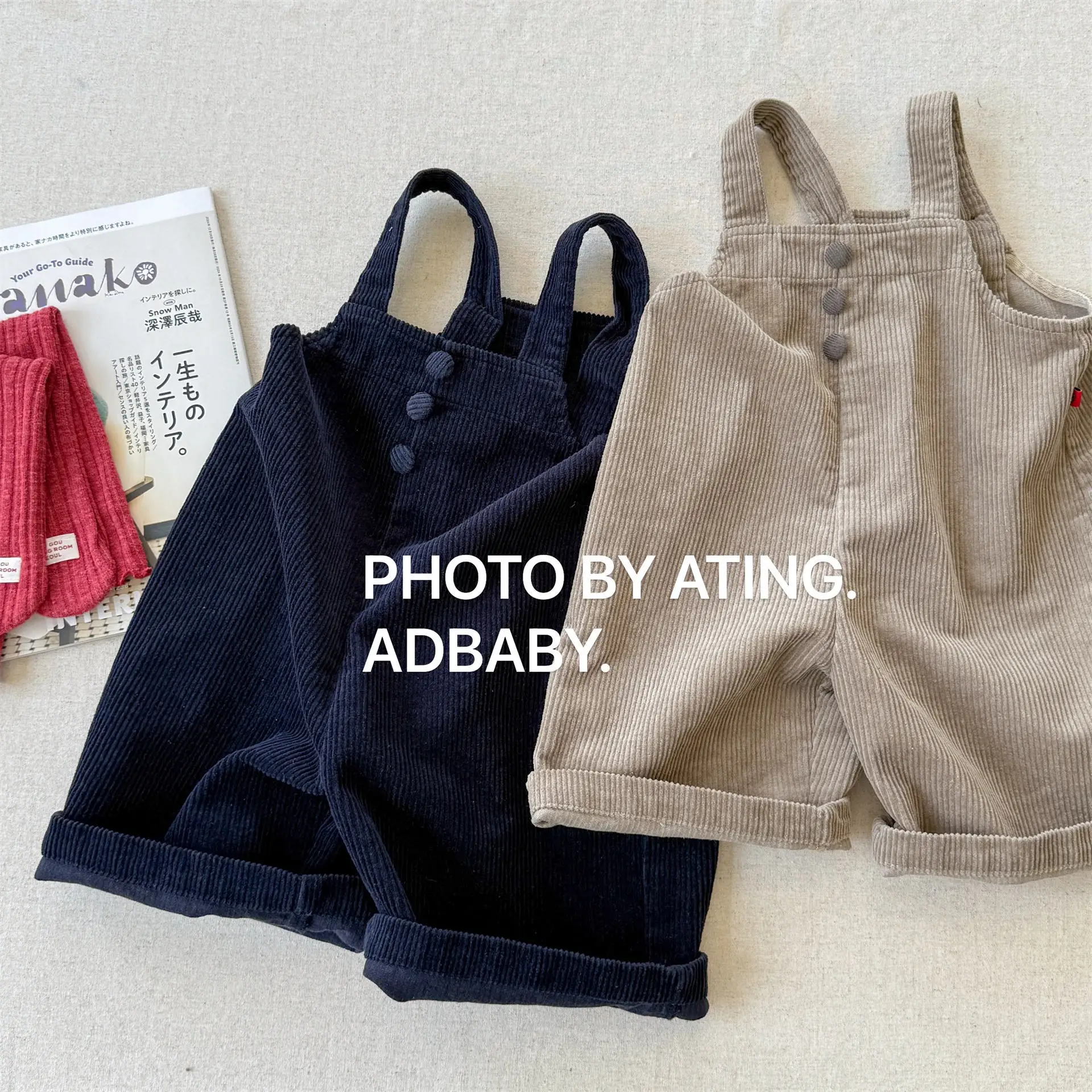 

2025 Autumn New Girls Overalls Solid Children Corduroy Jumpsuit Fashion Boys Strap Pants Baby Casual Overalls Kids Clothes