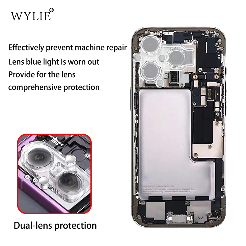 WYLIE Magnetic Lens Dust Protection Cover, Suitable for iPhone X-17PM Series Repair Blue Light Filter, Camera Protection Cover