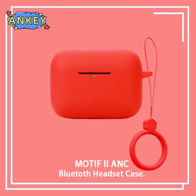 

for Marshall Motif II ANC Case Protective Earphone Cover Ring Anti-fall Soft Silicone Wireless Bluetooth Earbuds Shell Carrying