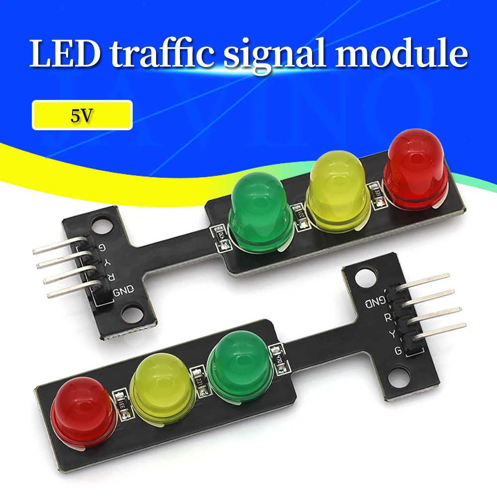 Mini 5V Traffic Light LED Display Module for Arduino Red Yellow Green 5mm LED RGB -Traffic Light for Traffic Light System Model