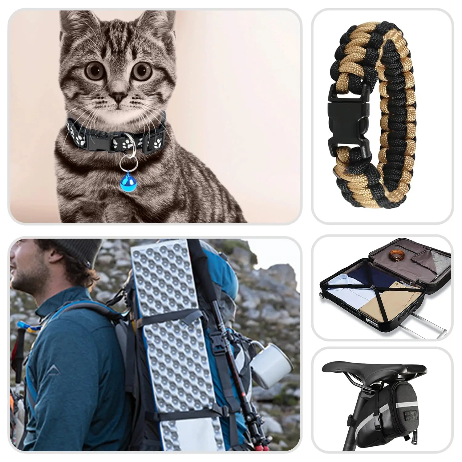 3/8 Inch Curved Contoured Paracord Bracelet Clips Plastic Quick Side Release Buckles for Paracord Bracelets Clasps Accessories