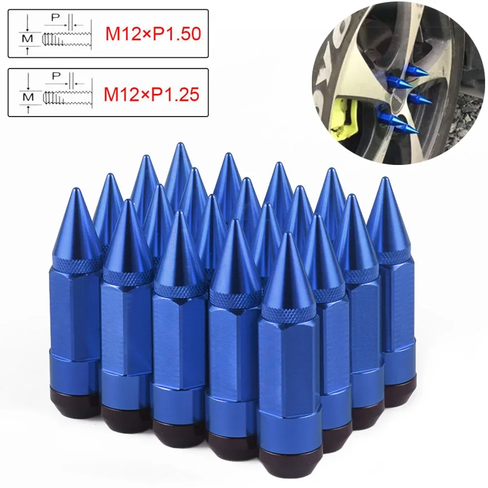 

20 шт. гайки с проушинами для гоночных колес, расширенные M12X1.25/M12X1,5, универсальный модифицированный тюнер для автомобиля, наконечники для колес, гайки 86 мм, диски, болты, шпилька