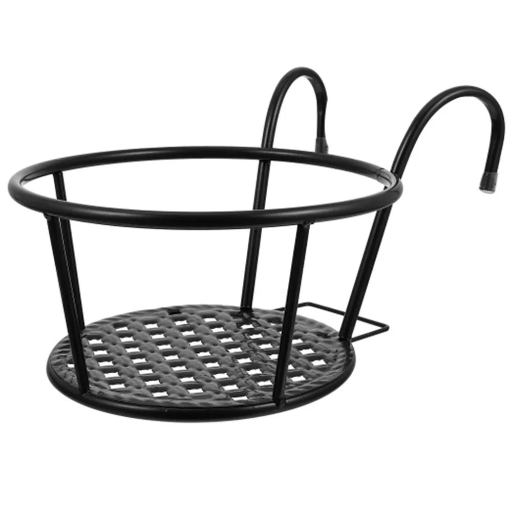 

Hanging Flower Pots Stand Simple Black White Brown Patio Garden Hanging Basket Easy To Remove Metal Potted Plant Rack Bedroom