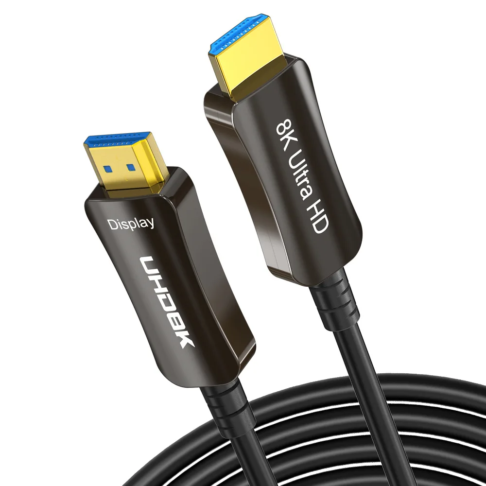 HDMI 2.1 Fiber Optic Cable 48Gbps DSC 8K 60Hz 4K 144Hz eARC HDR HDCP 2.2 2.3 for Apple TV Box Projector Ps5/4 RTX RX Hdmi Cable