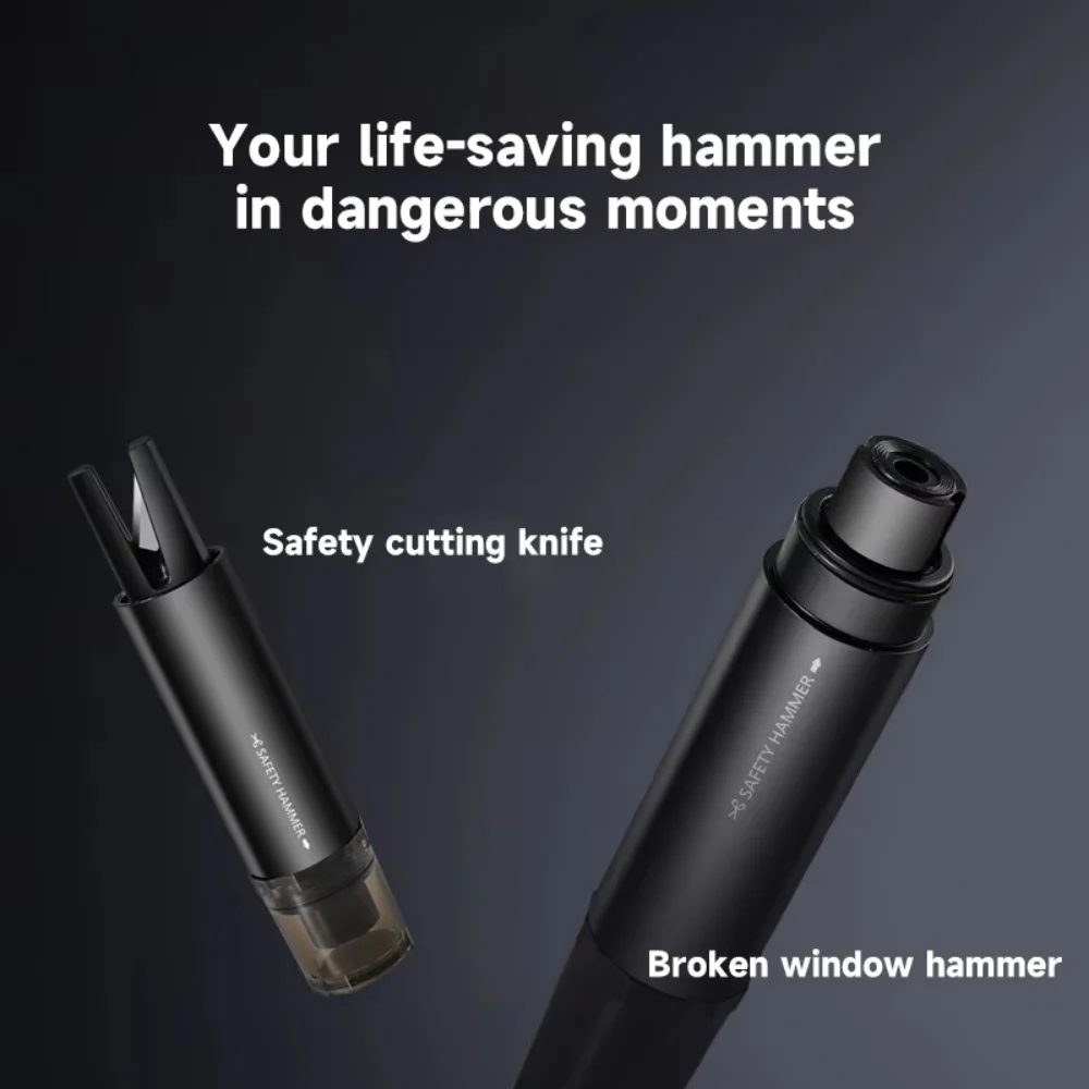 2 In 1 Car Safety Hammer Emergency Glass Breaker Cut The Seat Belt High Hardness Tungsten Steel Rescue Tool Auto Accessories