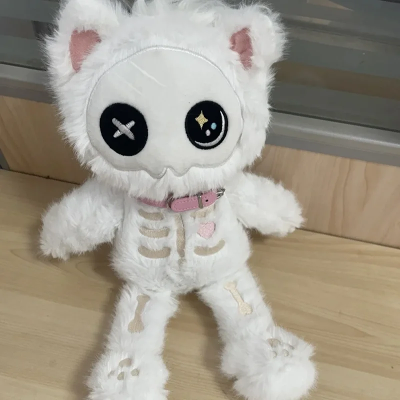 

Plush Skeleton Cat Doll Halloween Doll Cute And Funny Cartoon Doll Creative Decoration Sleeping Pillow Halloween Surprise Gift