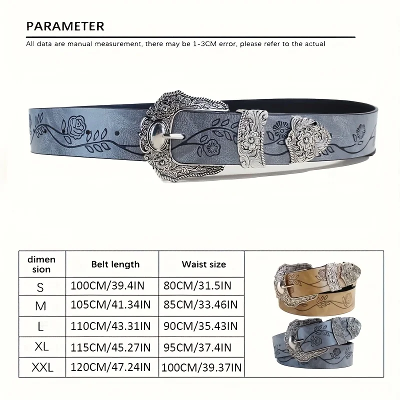 1 P C Women's Fashion Belt, Unique Vintage Buckle, Daily Commute, Vintage Belt Suitable for Holiday Gifts