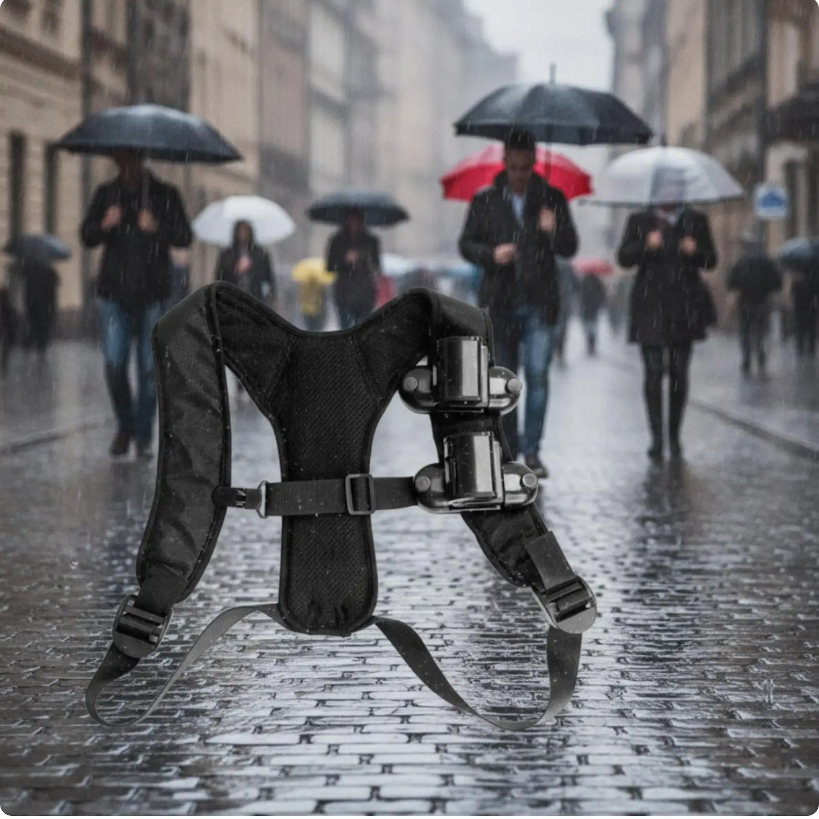 Comfortable Outdoor Shade Support Padded Umbrella Harness for Hands Free Coverage in Hiking