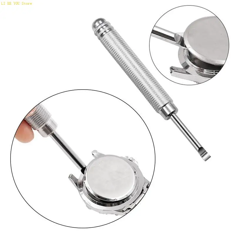 W3JE Simple Clock Watch Repair Watchmaker Tool Back Cover Opener Watch Battery Opener for Watch Band Replace Jewelry Making