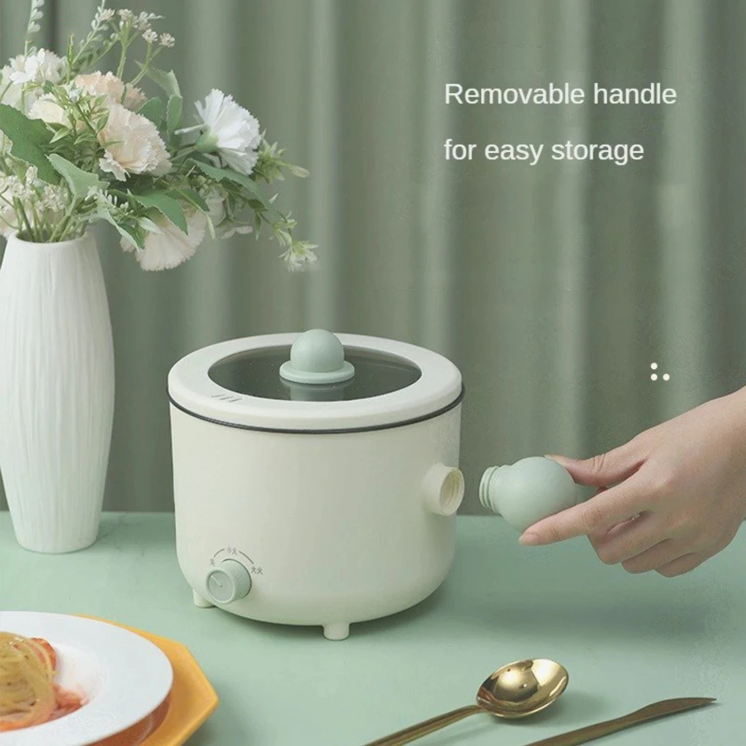 Универсальная двухслойная бытовая мультиварка с антипригарным покрытием — емкость 1,8 л, 600 Вт — идеально подходит для приготовления риса, горячей кастрюли и функций вока