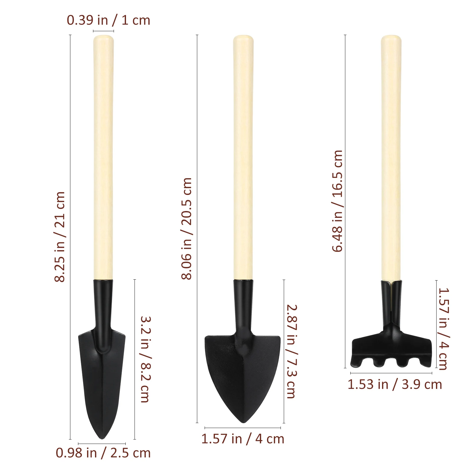 Mini Gardening Tools Set Vegetable Planting Transplanting Tools Lightweight Kids Garden Kit Shovel Rake Durable Safe Smooth