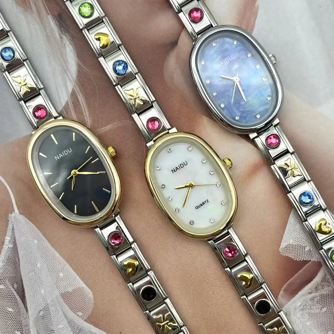 

Кварцевые модные овальные повседневные часы для женщин и женщин из нержавеющей стали, ширина 9 мм, ремешок для вечеринки, дня рождения, идеальный подарок для мужчин и женщин