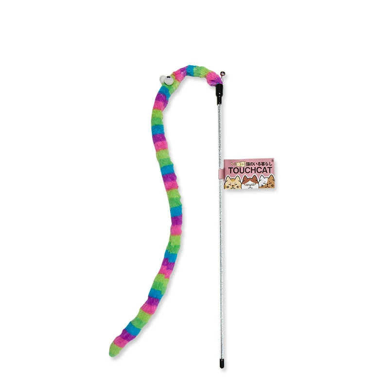 Katze Spielzeug Feder Katze Teaser Zauberstab Katze Interaktives Spielzeug Lustige Raupe Bunte Stange Teaser Zauberstab Haustier Katze Liefert Katze Zubehör