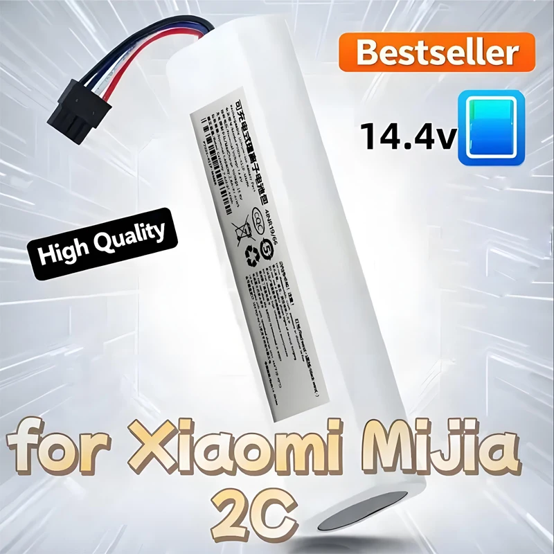 

14.4V 2600mAh Vacuum Mop 2C XMSTJQR2C/Xiaomi Trover Robot LDS Vacuum Mop Finder RLS3 Vacuum Cleaner Battery P2026-4S1P-MMBK